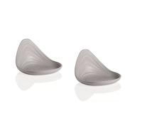 TIERRA Assiette Snack Pain Mise en Bouche en plastique recy uzzini Gris Tourterelle - Lot de 2 SC