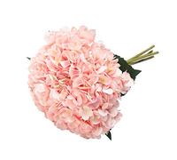 Tifuly Fleur d'hydrangea Artificielle de, 5 PCS Simples Longues Soie Tige 6,3 Pouces tête Hortensia Bouquets pour Le Mariage, la Maison, hôtel, décoration de fête, Arrangement Floral (Rose)