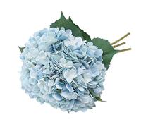 Tifuly Fleur d'hydrangea Artificielle de, 5 PCS Simples Longues Soie Tige 6,3 Pouces tête Hortensia Bouquets pour Le Mariage, la Maison, hôtel, décoration de fête, Arrangement Floral (Bleu)