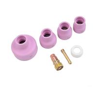 TIG Kit de 7 consommables pour torche à gaz pour torches de soudage WP9 WP20 Accessoires en laiton céramique avec filtre et pince (1,6 mm)