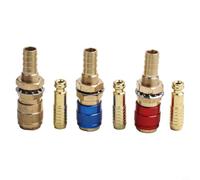 TIG Lot de 3 raccords rapides en laiton pour soudage au gaz et à l'eau 10 mm de diamètre intérieur