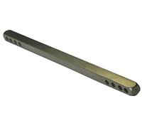 Tige carrée 6mm percée 4+4 trous 110mm acier zingué - DUVAL - 34-1042-1611