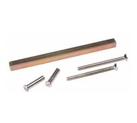 Tige carrée 7 x100 mm - vis 4x40 mm et douilles - pour poignée - acier BRICOZOR