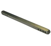 Tige carrée 7mm percée 4+4 trous 120mm acier zingué - - 34-1042-1712