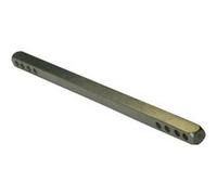 Tige carrée 7mm percée 4+4 trous 120mm acier zingué - DUVAL - 34-1042-1712 Noir G
