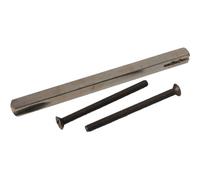 Tige carrée fendue de 7x100 mm - avec 2 vis de fixation fer patiné BOUVET