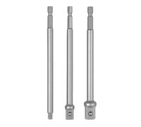 Tige d'adaptation hexagonale à douille carrée avec design antidérapant 150 mm de longueur 1/4 3/8 1/2 pour plusieurs outils électriques moteur de recherche lien de port en métal
