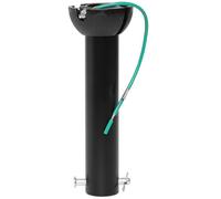 Tige de descente de ventilateur de plafond noire de 15,2 cm avec boule de suspension, diamètre extérieur de 2,5 cm, tige de descente universelle non filetée pour ventilateur de plafond avec broche de