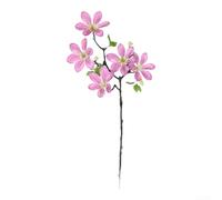 Tige de fleur de magnolia en soie avec dégradé de fleurs blanches à vert clair pour vase moyen à grand et coordination de décoration (rose)