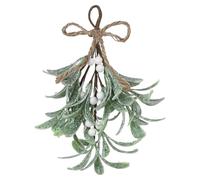 Tige de gui de Noël artificiel - Vaporisateur de faux cèdre givré, décoration de Noël, guirlande de gui festif pour décoration de fête, maison, hiver