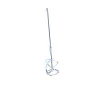 Tige de Mélangeur en Acier Carbone Spirale 580x120 MM pour Mélange | Usage Chimique et Boue, Format pour Seau ou Bidon, Couleur Argenté, Nettoyage Facile