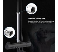 Tige de Rallonge de Pommeau de Douche Chrome Lisse Acier Inoxydable Bras