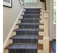 Tige d'escalier tube creux en laiton 24-40 pouces (61-102 cm) - Kit complet avec 2 supports, 2 capuchons décoratifs et 4 vis, pour musée/galerie/bibliothèque/maison(30inch/76cm)