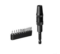 Tige d'extension, adaptateur de connexion multi-angle avec aimant puissant joint de 6,35 mm pour perceuse électrique, tournevis, outil électrique (E)