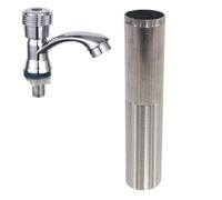 Tige d'extension de robinet en acier inoxydable, 14 cm, pied haut fixe fileté, raccords de robinet de lavabo pour cuisine et salle de bain