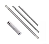 Tige d'extension pour marteau perforateur à tige ronde, adaptateur à deux rainures à changement rapide, acier à haute teneur en carbone et chrome vanadium, 150/200/260 mm pour kit d'outils électriques
