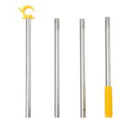 Tige D'ouverture de Fenêtre Réglable Crochet en C Jaune | Matériaux Plastique et Métal Robustes, Poignée Antidérapante Portable, Usage Intérieur et Extérieur, pour Ventilation