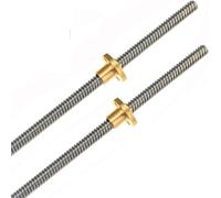 Tige filetée en acier inoxydable, 1 pièce en acier inoxydable T16 for imprimante 3D CNC, longueur 100-1000 mm, pas 4 mm, vis trapézoïdale et écrou 4 mm