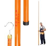 Tige Mesure Télescopique Tige De Mesure Télescopique Isolée, Perche Nivellement Haute Tension L'arpentage Des Remorques, Bâton Qualité Léger Et Tige Avec Sac Transport(Orange,19.7ft/6m)