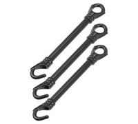 Tige Suspendre pour Plafonnier Crochet M10 3 pièces, en Métal Noir | Finition Électroplaquée Uniforme, Tube Droit 10cm, pour Derrière Plaque de Plâtre et Salons Hauts