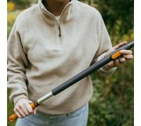 Tige télescopique en aluminium Fiskars OneClick, taille M (119 cm - 174 cm)