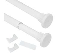 Tige télescopique sans perçage, de 110 à 200 cm, de couleur blanche, diamètre 25 mm