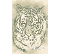 Tiger 2027 A5 Family Diary With Week To Page: Wild Cat Weekly Organiser For Business or Home