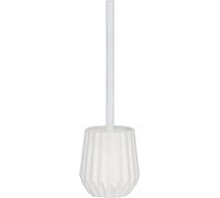 Tiger Arte Brosse WC sur Pied avec Support Fermé, Silicone à Séchage Rapide, Relief Élégant, Design Moderne et Stylé, 11 x 11 x 38,7 cm, Blanc