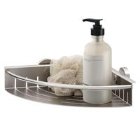 Tiger Boston corbeille de douche d'angle grande inox brossé, 304730946