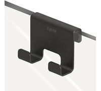 Tiger Caddy Crochet de Douche, Pour Cabine de Douche, Porte Serviette Sans Perçage, 6-8 mm d'Épaisseur, Noir Mat