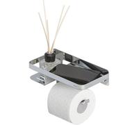 Tiger Caddy Distributeur de papier toilette avec tablette pratique, distributeur de rouleaux de papier toilette