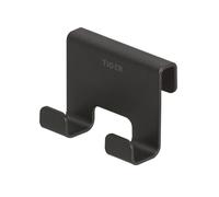 Tiger Caddy Crochet de Douche, Pour Cabine de Douche, Porte Serviette Sans Perçage, 6-8 mm d'Épaisseur, Noir Mat