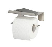 Tiger Colar, Porte-Rouleau Papier Toilette avec Tablette, Acier Inoxydable brossé 7.6 x 16 x 10.3 cm