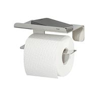 Tiger Colar, Porte-rouleau papier toilette avec tablette, Acier inoxydable poli