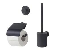 Tiger Kit d'accessoires de salle de bain, Acier inoxydable Plastique, Noir , En 3 parties