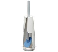 Tiger Tess, Porte-Brosse WC autoportante avec Brosse Flexible Swoop®, Blanc/Gris Clair, 112x112x428mm