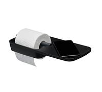 Tiger Tess, Porte-Rouleau Papier Toilette avec étagère, Noir/Anthracite, 145x321x48mm