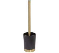 Tiger Tune Support Brosse WC sur Pied, Design Moderne et Fermé, Acier Inoxydable, 12 x 40 x 11 cm, Laiton Brossé/Noir