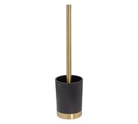 Tiger Tune Support Brosse WC sur Pied, Design Moderne et Fermé, Acier Inoxydable, 12 x 40 x 11 cm, Laiton Brossé/Noir