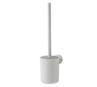 Tiger Urban Brosse WC Fermée, Porte-Brosse WC Mural au Design Fermé avec Brosse Noire et Tête Remplaçable, Acier Inoxydable, 9,5 x 38,4 x 11,7 cm, Blanc