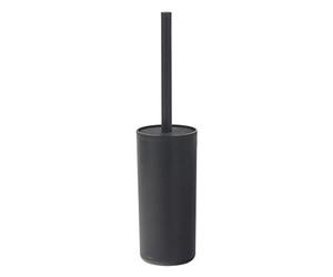 Tiger Urban Brosse WC Fermée sur Pied, Design Fermé avec Insert Amovible, Brosse Noire et Tête Remplaçable, Plastique, 9,6 x 38,2 x 12,1 cm, Noir