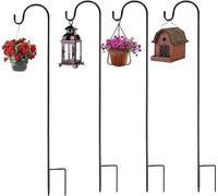 Tiges de jardin en métal de 120 cm avec crochets pour lampes solaires