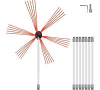 Tiges flexibles pour le nettoyage des cheminées, tiges de ramonage de 26 pieds, kit de nettoyage de cheminée Nylon Sooteater, tiges de ramonage avec tête de brosse flexible, brosse de cheminée facile