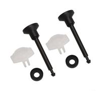 Tiges Valve Kit Fuite Bec Baignoire Standard Tiges Valve Kit(Black) | 2 tiges dérivation, 2 joints cupule, répare fuites, métal dur, plastique robuste