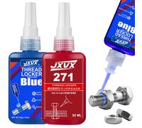 Tightener 243 271 Frein-filet (équivalent à Loctite) - Adhésif-mastic anaérobie, résistance moyenne à élevée, résistant à l'huile et aux températures élevées, bleu, démontable --243-50g-5pcs