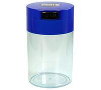 Tightvac - récipient hermétique de 28,3 g à 170 g, Multi-Usage pour Marchandises sèches, Nourriture, et Herbes, Plastique, Dark Blue Cap Clear Body, .57-Liter/19-Fluid Ounce