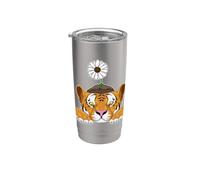 Tigre Marguerite Gobelet isotherme en acier inoxydable double paroi