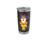 Tigre Ninja Arts martiaux Gobelet isotherme en acier inoxydable double paroi