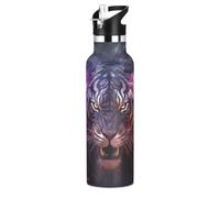 Tigre Violet En ColèRe Bouteille d'eau pour Enfants en Acier Inoxydable,Gobelet Isotherme Sous Vide pour Filles Garçons