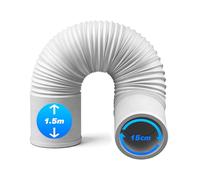 TIHOOK Tuyau d'Échappement de Climatiseur Portable 1.5m Ø150mm Tuyau Kit Climatiseur Mobile Flexible, Tuyau D'éVacuation Universel pour Climatisation, Sèche-Linge, Déshumidificateurs